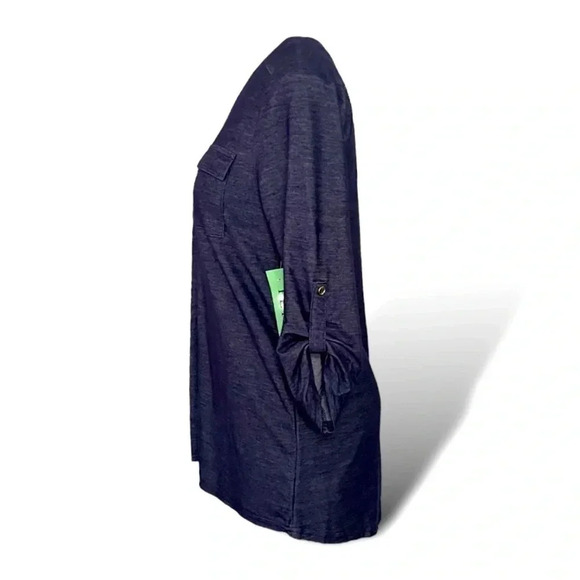 Roll Tab Sleeve Utility Top - Picture 3 of 5